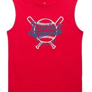 Red Baseball All Star Kids Tank Top